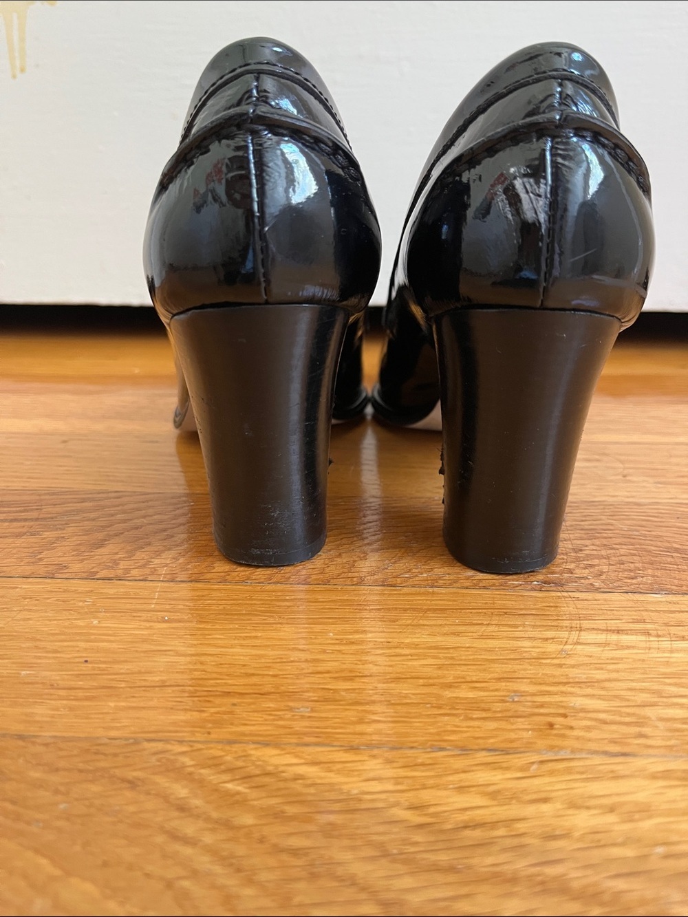 Michael by Michael Kors Size 6 1/2 Black Patent Leather Oxford Pumps 6.5 Heels - Picture 6 of 13